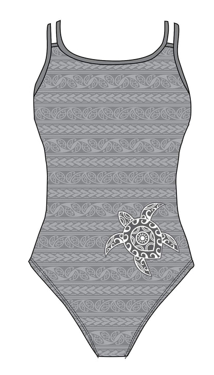 Female fastback swimsuit - Tattoo Turtle (3098)