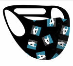 Ultimate comfort reusable face mask Aquazone print