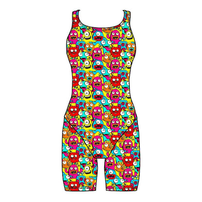 Women's Kneeskin Swimsuit – Neon Stickies Print | Martin West Designs
 (2424)