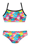 Female 2 Piece Training Bikini - Neon Floral
