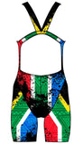 Female kneeskin swimsuit - South African Flag - DG apparel competitive swimwear lifesaving waterpolo south african flag swimwear triathlon running