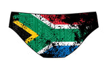 Male brief swimsuit- South African Flag