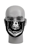 Ultimate Comfort Reusable Face Mask White Skull