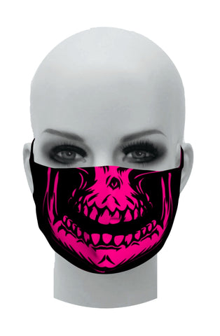 Ultimate Comfort Reusable Face Mask Pink Skull