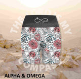 Alpha And Omega Succulent Floral Athleisure Short Tights