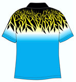 Male Funky Blue Chards Custom Printed Golf Shirt