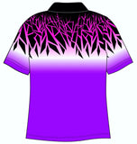Female Funky Purple Chards Custom Printed Golf Shirt