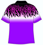 Male Funky Purple Chards Custom Printed Golf Shirt