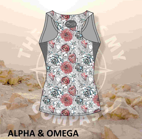 Alpha & Omega Succulent floral Run Vest
