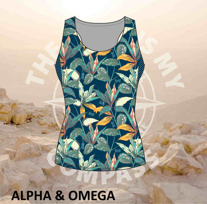 Alpha & Omega Trust His Timing Tropical  Run Vest (3164)