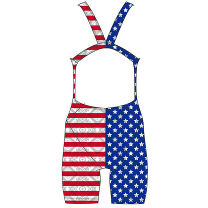 Women's Kneeskin Swimsuit - American Flag