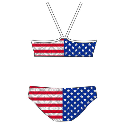 Women's 2 Piece Training Bikini - American Flag
