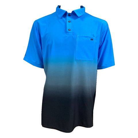 Blue Ombre Technical Golf Shirt