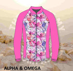 Alpha And Omega Floral Water color  Trail Jacket