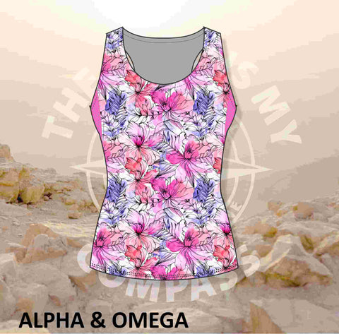 Alpha & Omega Floral Faith Run Vest