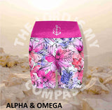 Alpha And Omega Floral Faith Athleisure Short Tights
