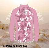 Alpha And Omega Be Strong Pink Camo Print Trail Jacket