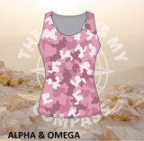 Alpha & Omega Be Strong Pink Camo Run Vest