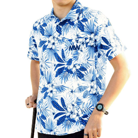 Tropical Blue Technical Golf Shirt (3381)