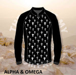 Alpha And Omega White Cross Print Trail Jacket