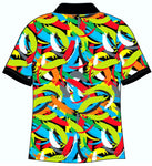 Female Funky Brush Strokes Custom Printed Golf Shirt