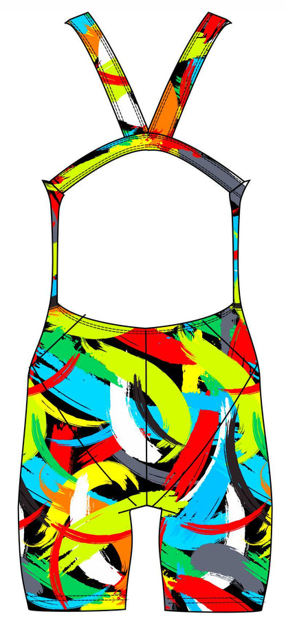 Women's Kneeskin Swimsuit – Brushstrokes Print | Martin West Designs