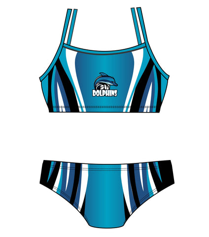 Female 2 piece training bikini -  DOLPHINS