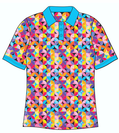 Ladies Golf Shirt – Geo Petals (3053)