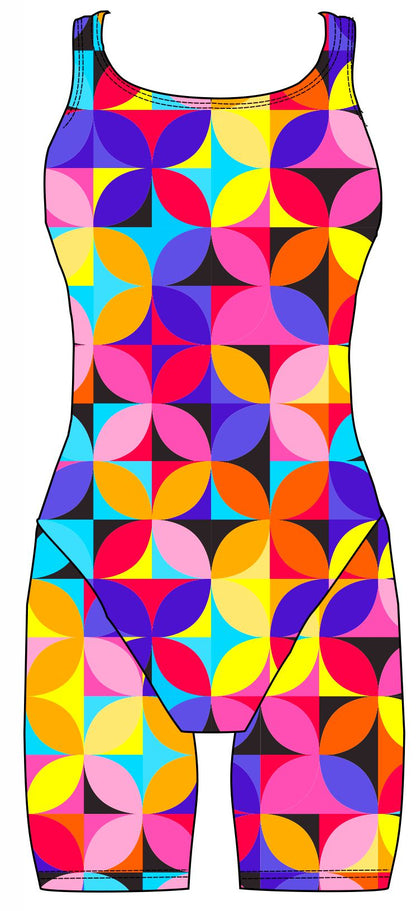 Women's Kneeskin Swimsuit – Geo Petals Print | Martin West Designs
 (3053)