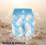 Alpha And Omega GRATEFUL PEONY Athleisure Short Tights