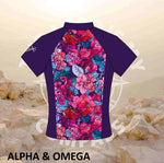 Alpha & Omega Purple Floral Pro Cycling Shirt