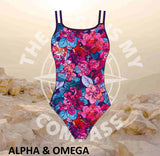 Alpha And Omega Purple Floral  Full Costume