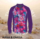 Alpha & Omega Purple Floral Print Trail Jacket