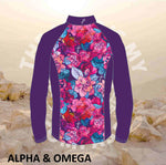 Alpha & Omega Purple Floral Print Trail Jacket