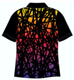 Female Funky Neon Web Custom Printed Golf Shirt