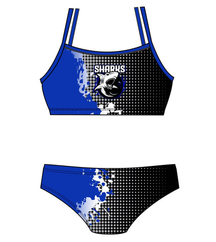 Female 2 piece training bikini -  SHARKS