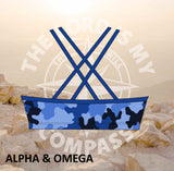 Alpha And Omega  Blue Camo Bikini Top