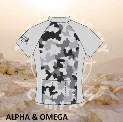 Pro Cycling Shirt – Strength Grey Camo – Alpha & Omega