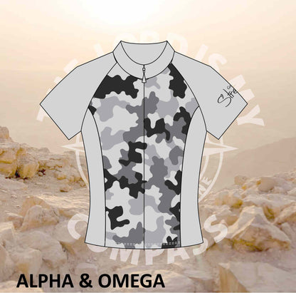 Pro Cycling Shirt – Strength Grey Camo – Alpha & Omega