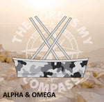 Alpha And Omega Strength Grey Camo Bikini Top