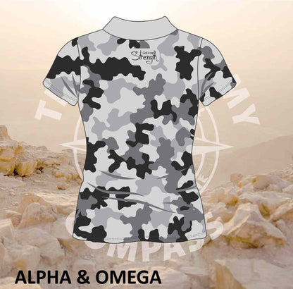 Ladies Golf Shirt – Strength Grey Camo