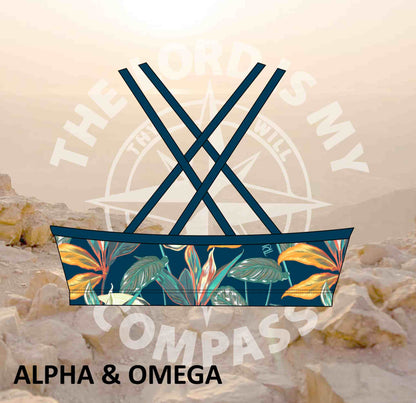 Alpha And Omega Trust His Timing Tropical  Bikini Top (3164)