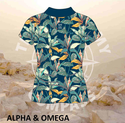 Alpha and Omega Trust His Timing Ladies Golf Shirt (3164)