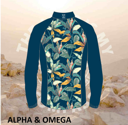 Alpha And Omega Trust his Timing Tropical Print Trail Jacket  (3164)
