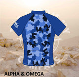 A&O  Warrior Blue Camo Pro Cycling Shirt