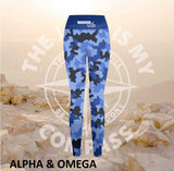 Alpha And Omega Warrior Blue Camo Athleisure Tights