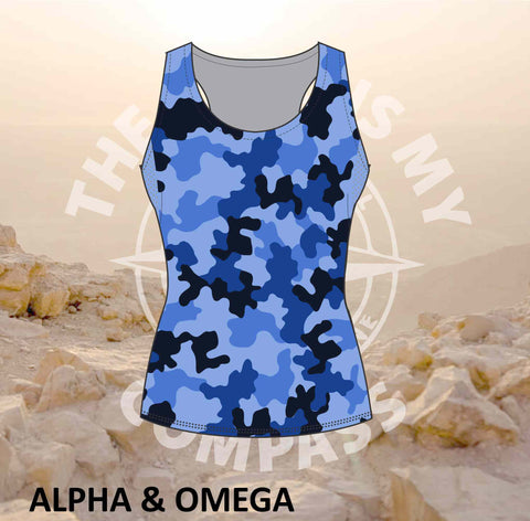 Alpha & Omega Warrior Blue Camo Run Vest