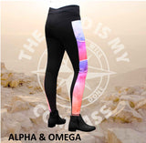 A&O Watercolor Jesus Loves You Equestrian Tights