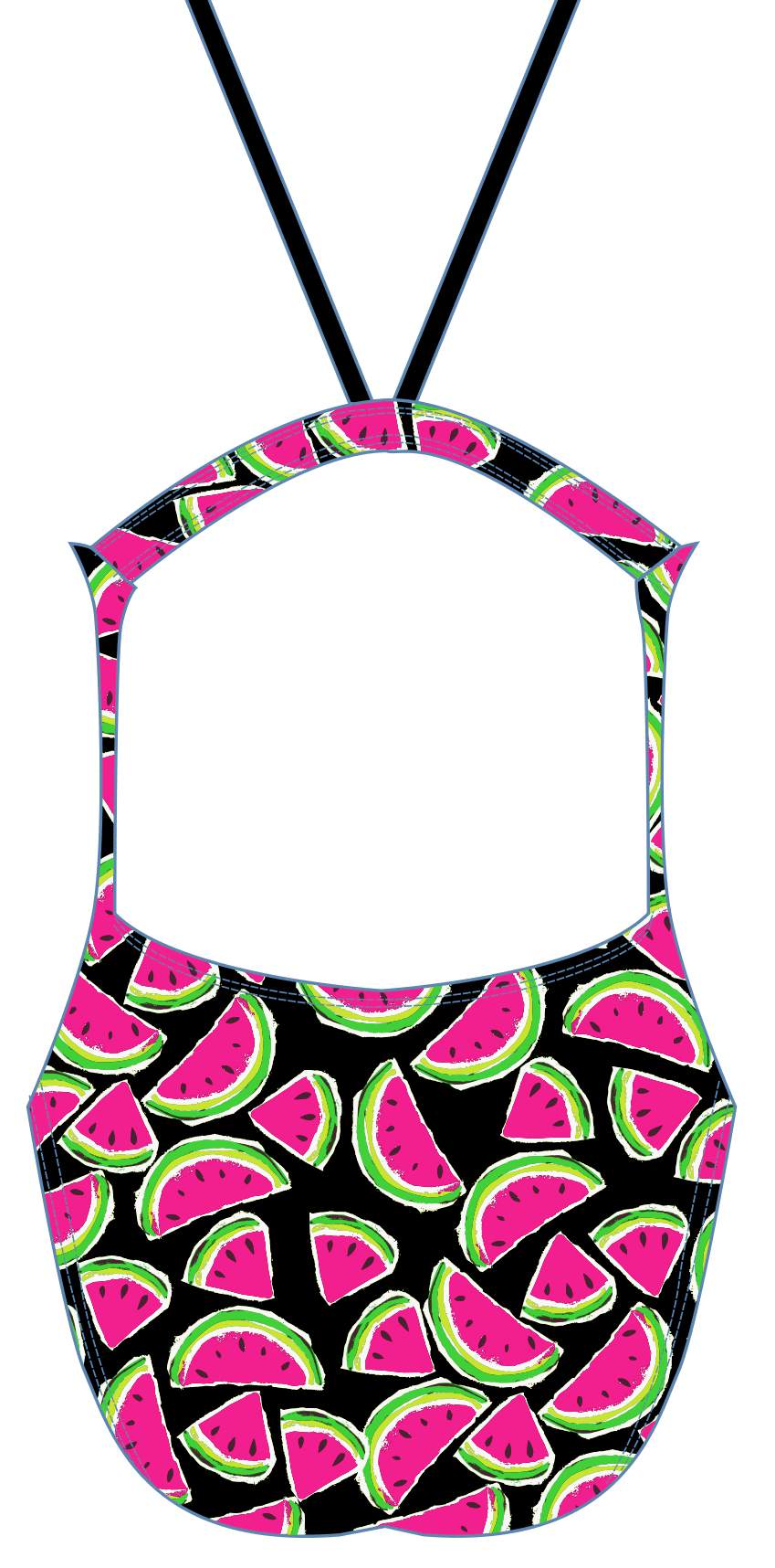 Female fastback swimsuit -  Watermelons