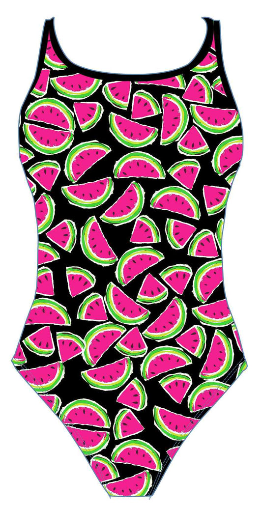 Female fastback swimsuit -  Watermelons